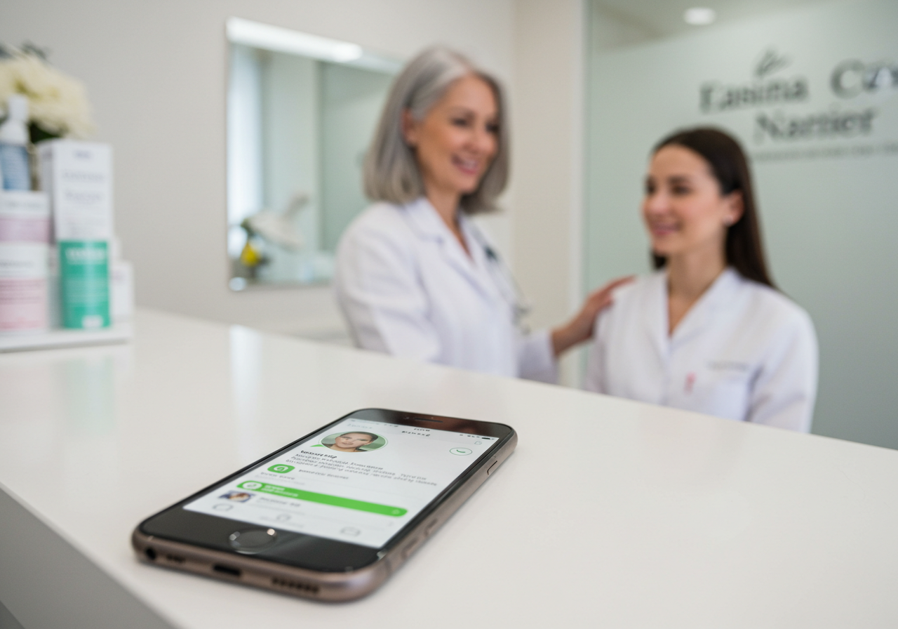 Representação visual do uso de IA no atendimento em clínicas médicas

